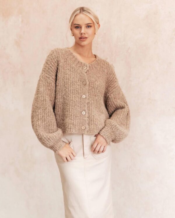 Oatmeal Long Sleeve Cardigan