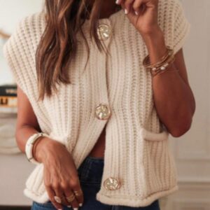 White knit vest