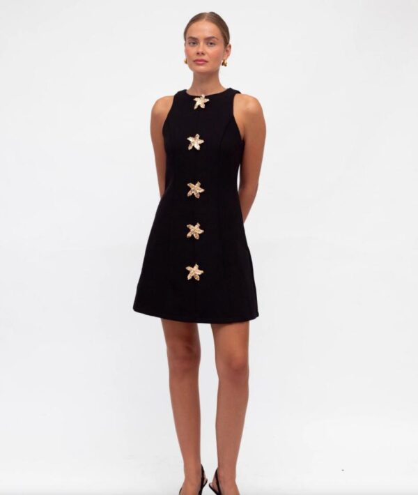 Black mini dress