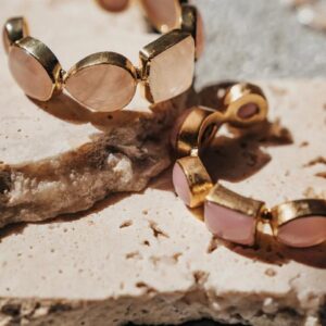 Marina Cuff Rose Quartz