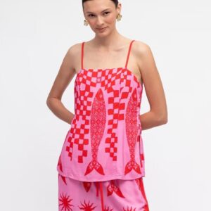 Pink sardine cami